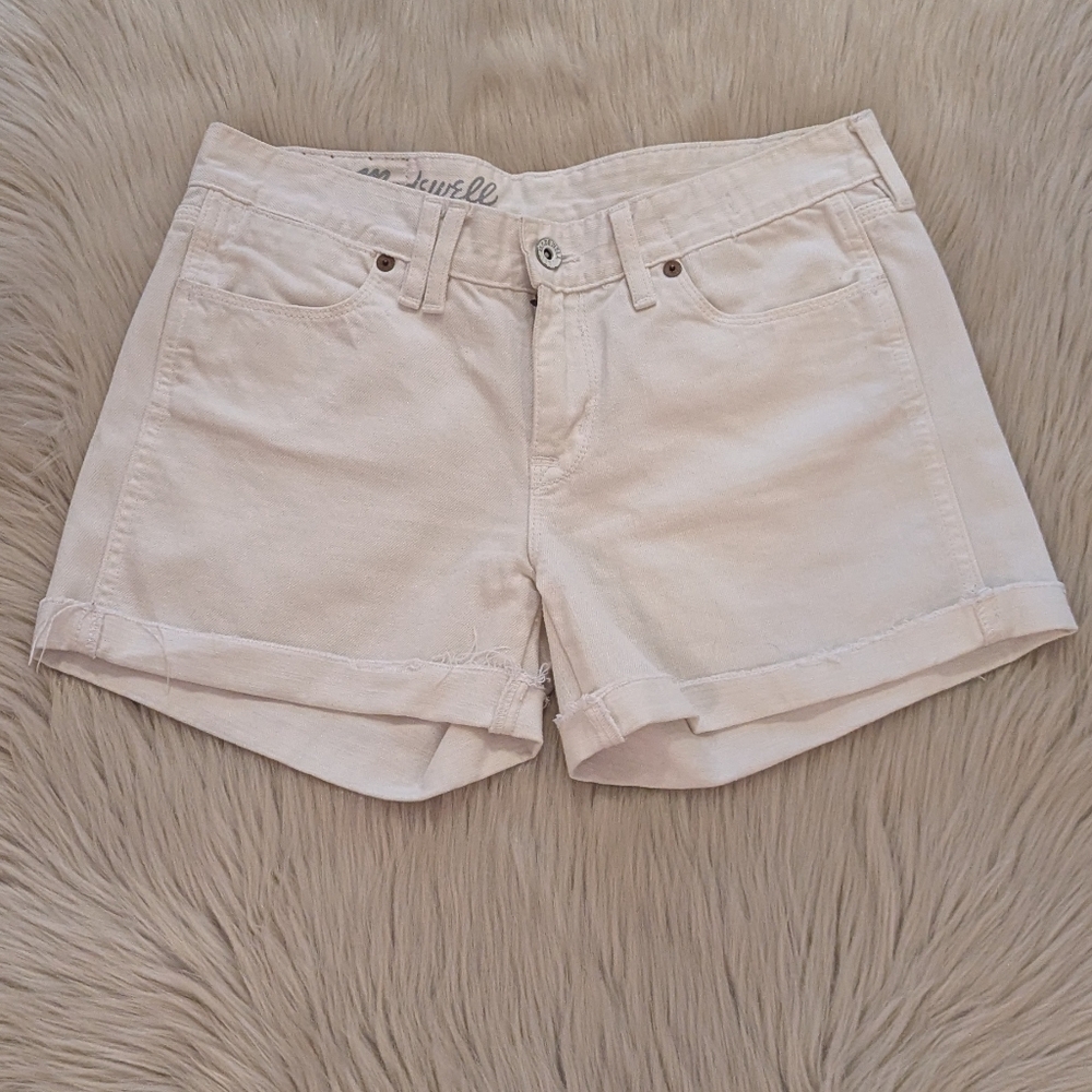 Madewell white cuffed denim shorts Size 26